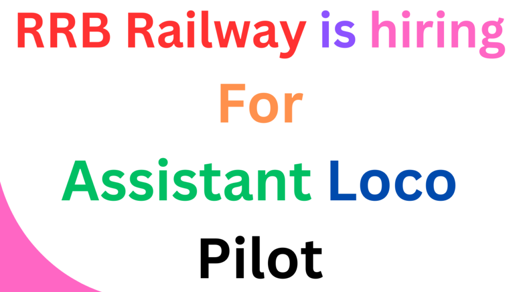 RRB Railway ALP Recruitment 2024 Notification